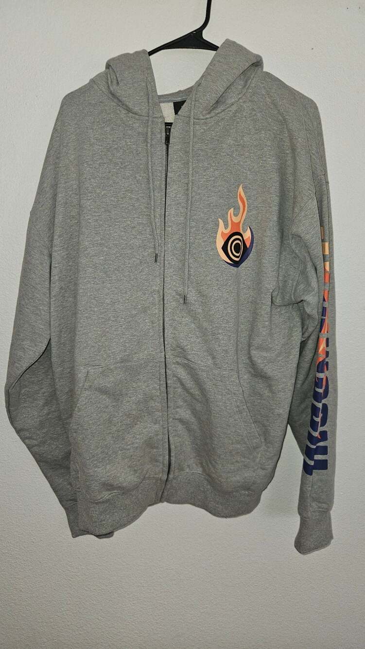 Insomniac Festival Logo Flame Graphic Full-Zip Hoodie